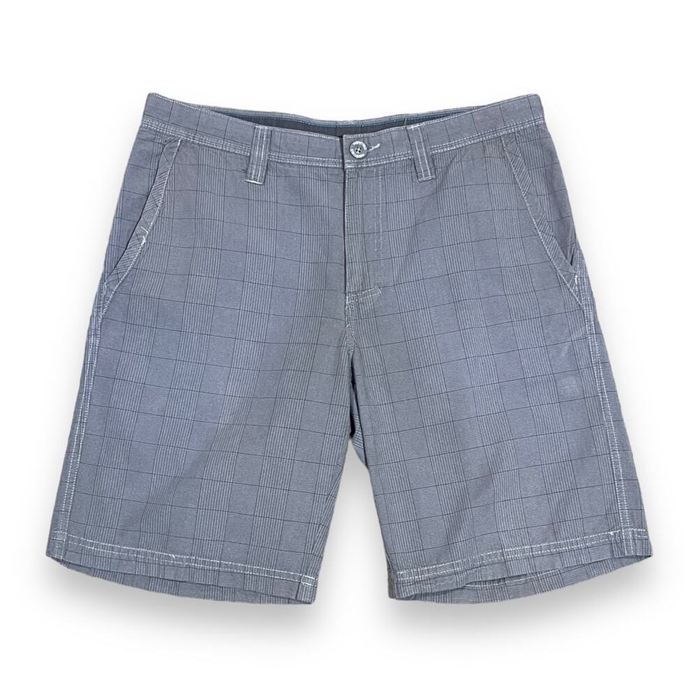 Columbia Omni-Shade Sun Protection‎ Shorts Gray Plaid 34x10